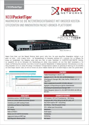 PacketTiger Datenblatt