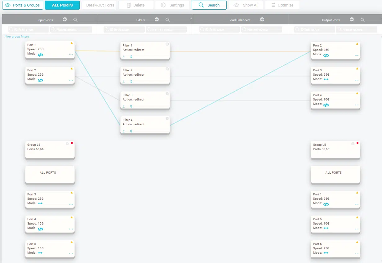 NEOXPAcketLion GUI Screenshot - Port Configuration