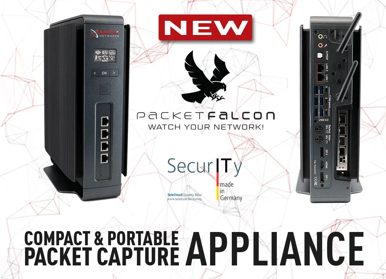 PacketFalcon Mini - Compact and robust Packet Capture Appliance for up to 10G