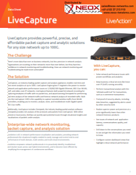 LiveCapture Data sheet